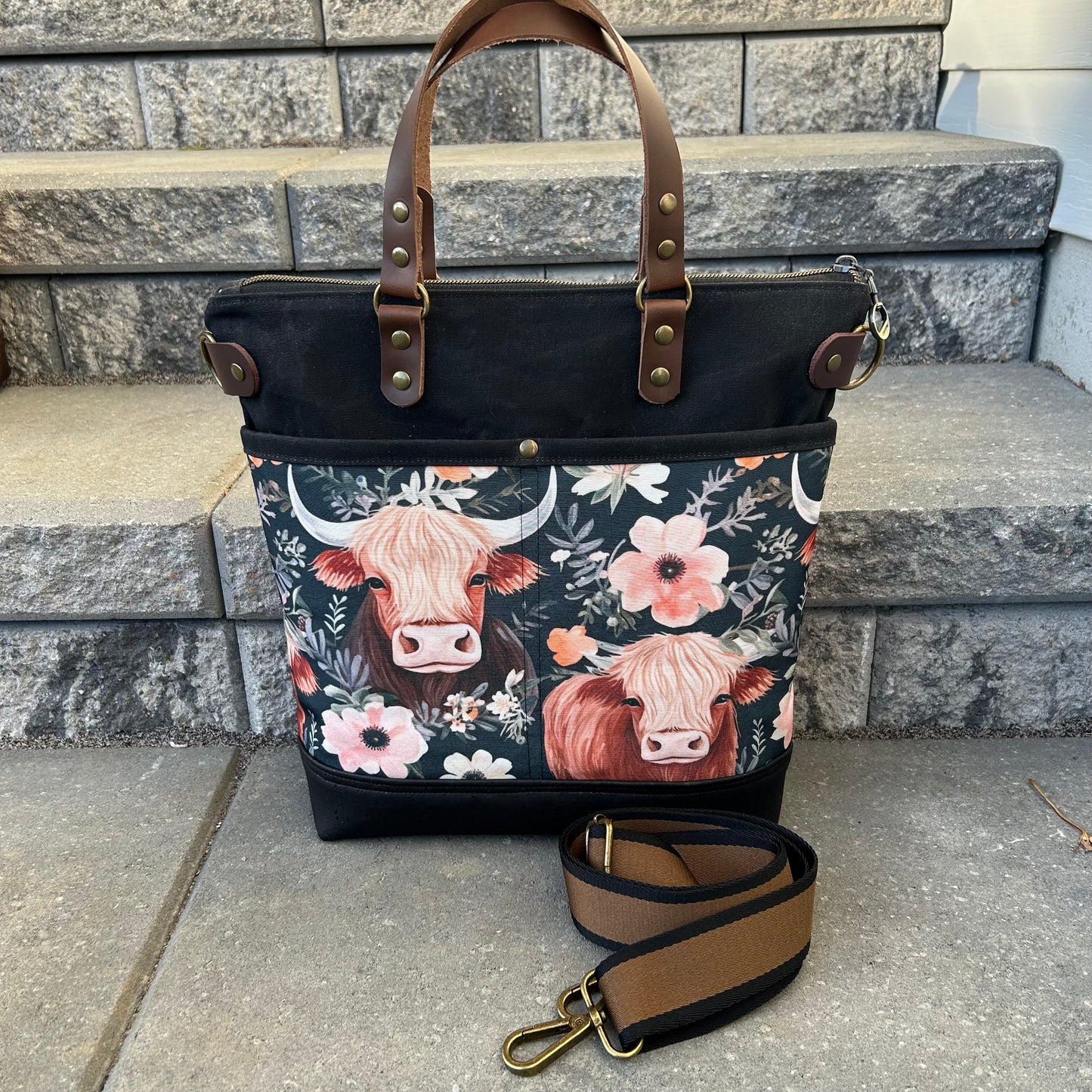 Aberdeen Tote - Black Highland Cow