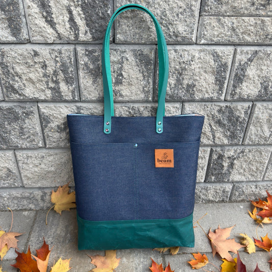 Wool + Wax Tote - Blue Jean Jelly Fish