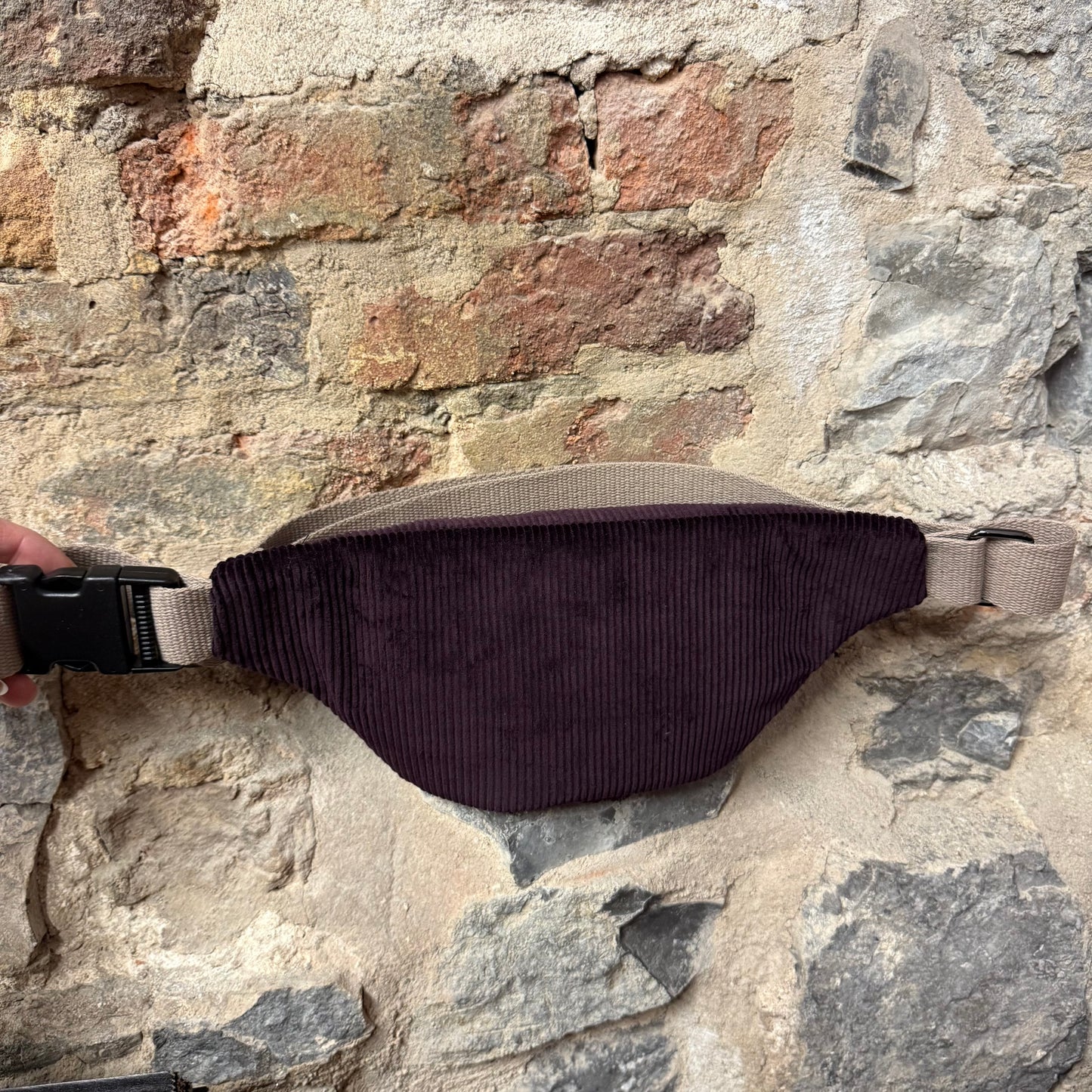 Corduroy Bum Bag - Plum