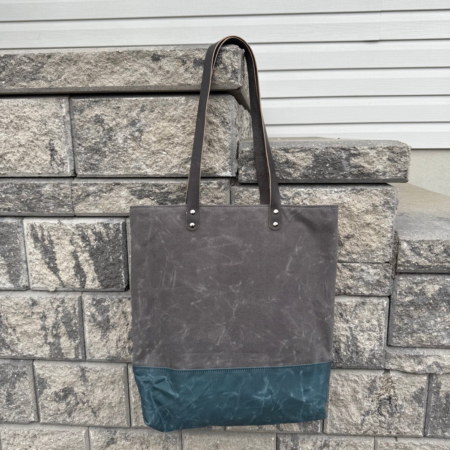 Wool + Wax Tote - Grey Elegance