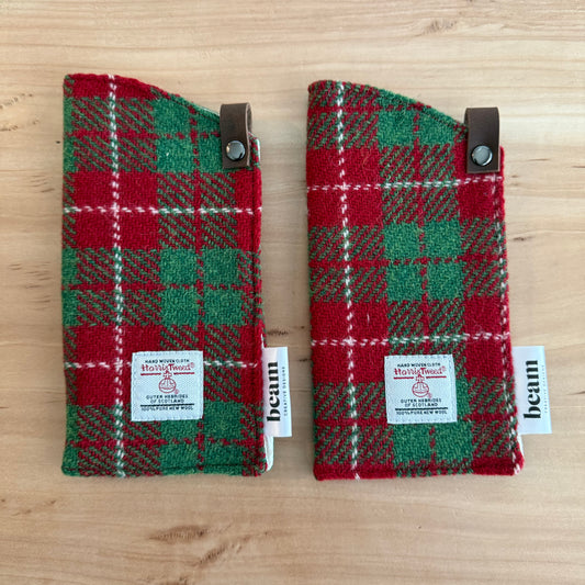 Glasses Case - Red & Green Tartan