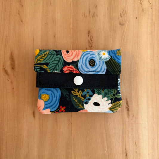 Mini Wallet - Navy Floral 2