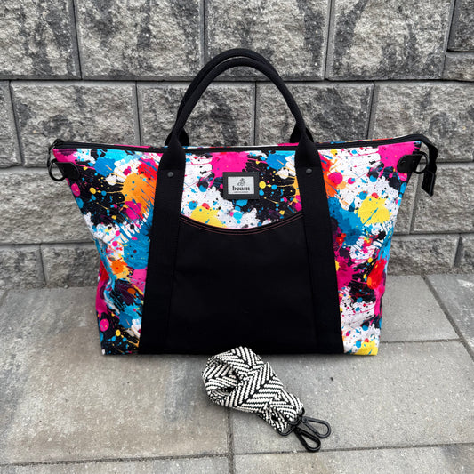Oxbow Tote, Weekender Bag - Paint Splatter