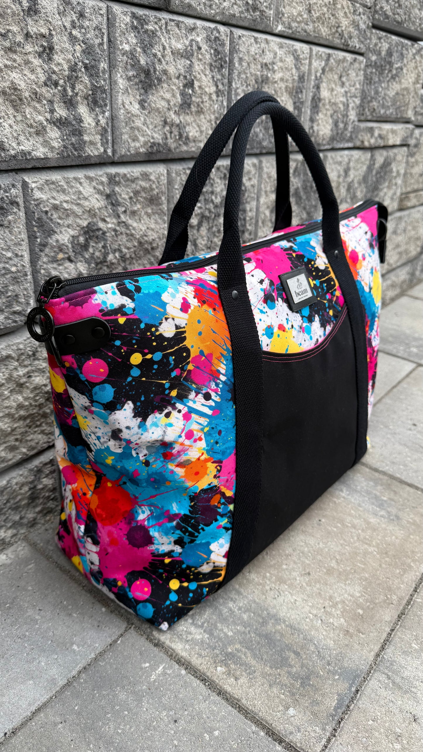 Oxbow Tote, Weekender Bag - Paint Splatter