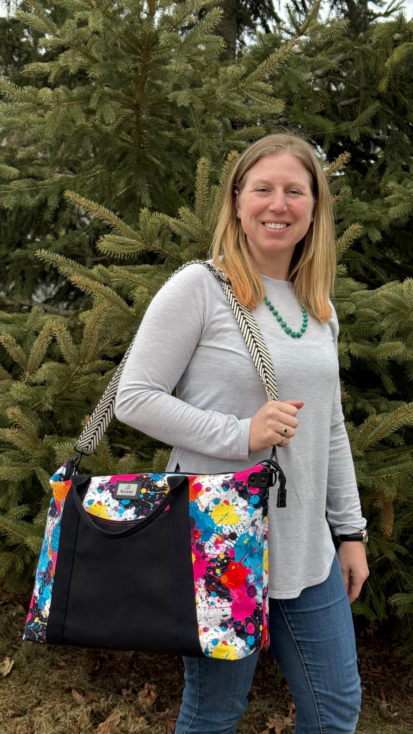 Oxbow Tote, Weekender Bag - Paint Splatter