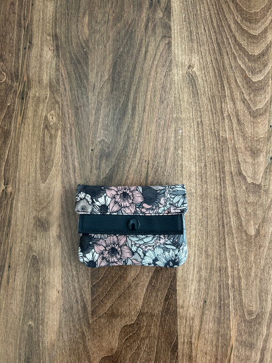 Mini Wallet - Floral Grey Vibes