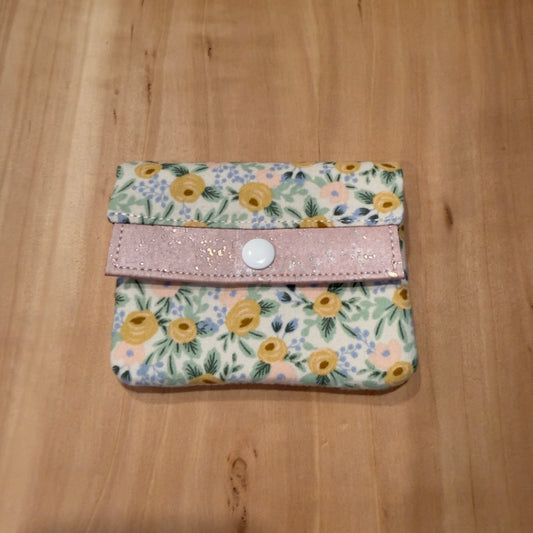 Mini Wallet - Soft Yellow Floral