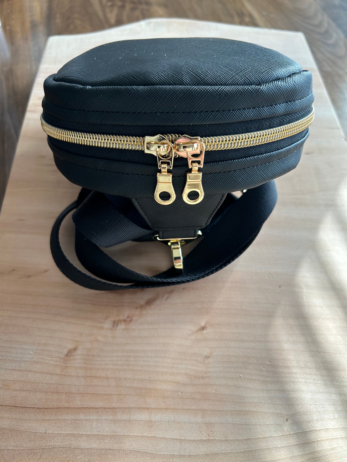 Mav Crossbody Bag - Black Saffiano