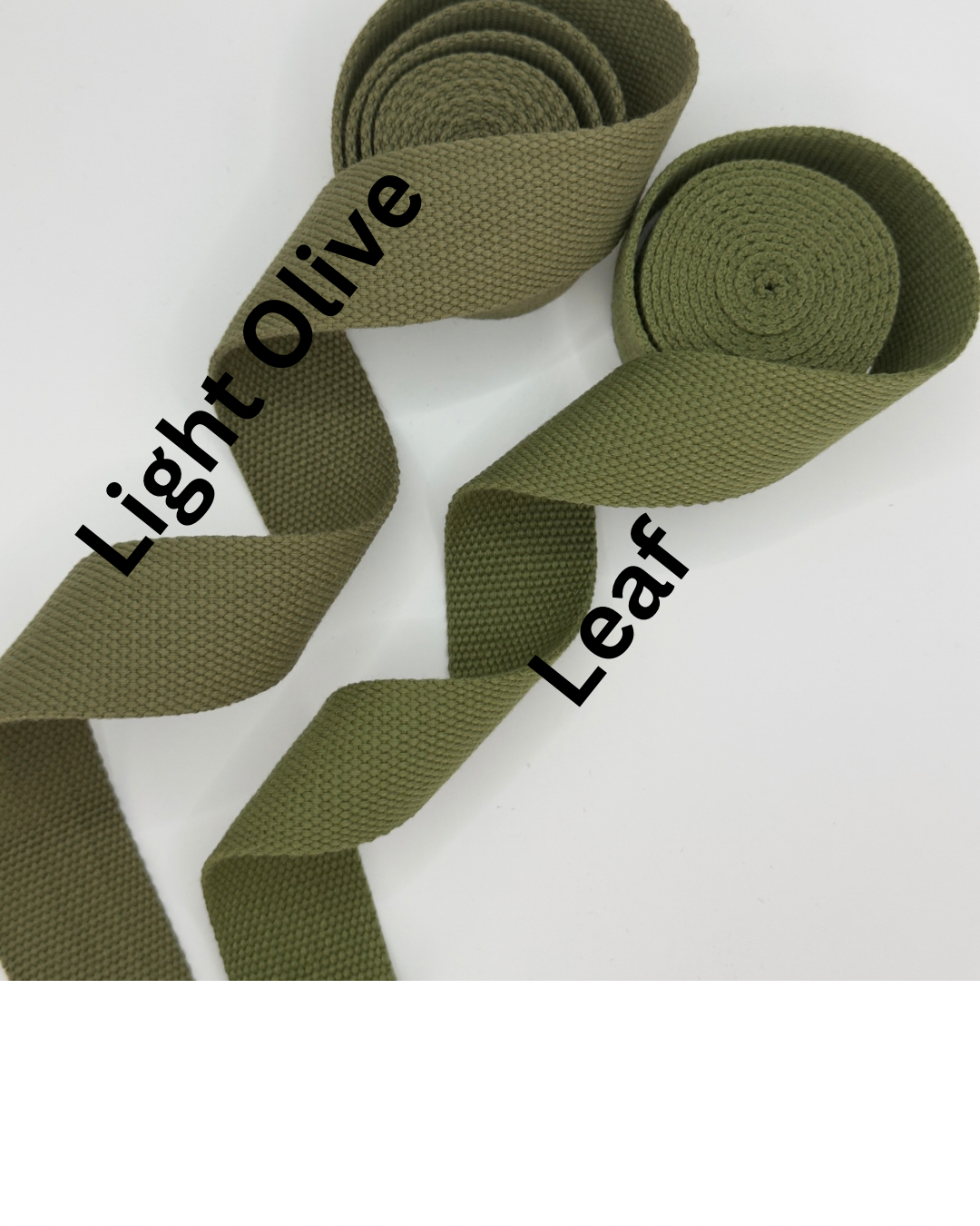 Cotton Blend Webbing - Light Olive