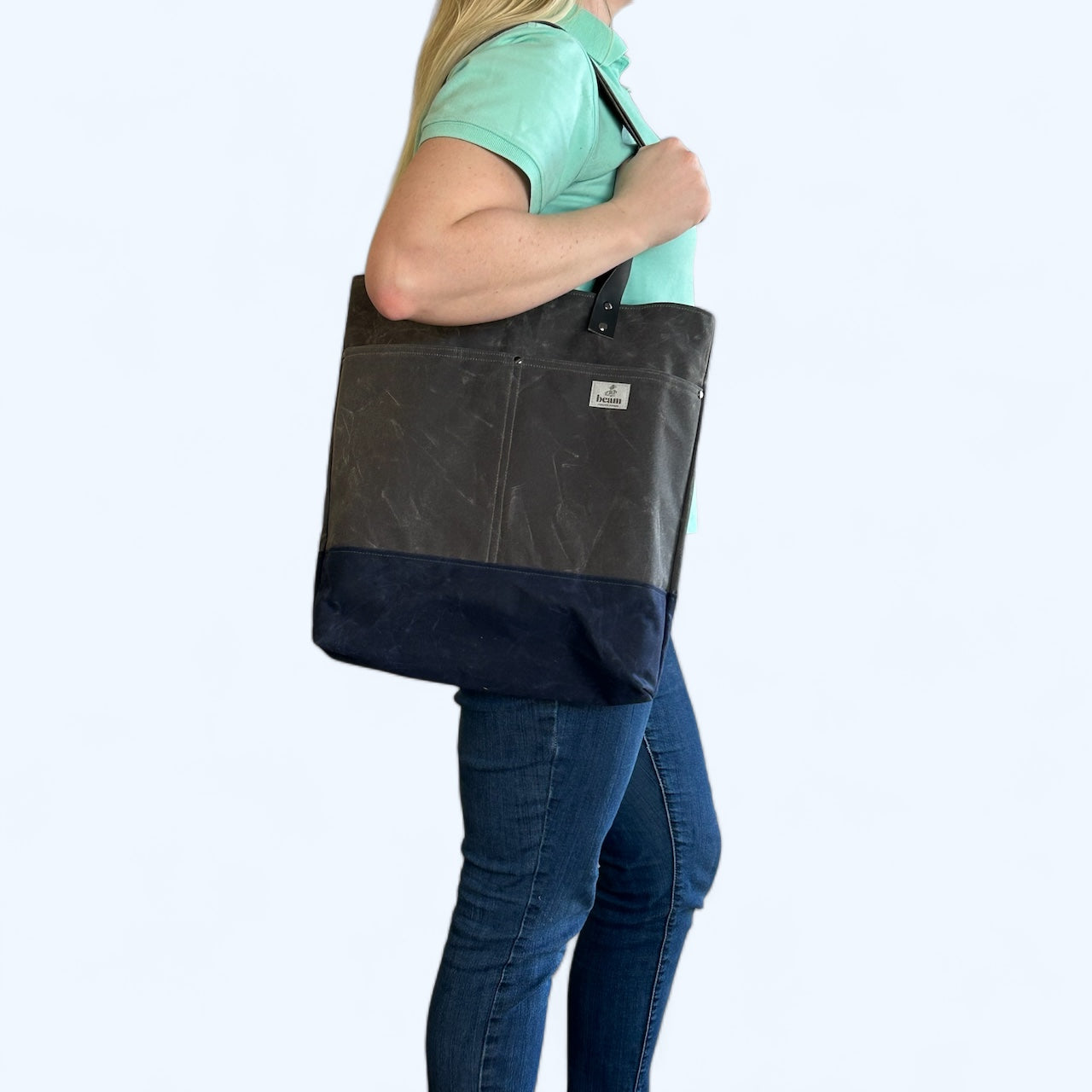 Wool + Wax Tote - Grey Elegance