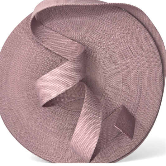 Dusty Rose Cotton Blend Webbing