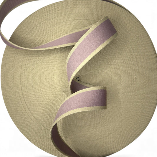 Light Mauve Striped Polyester Webbing