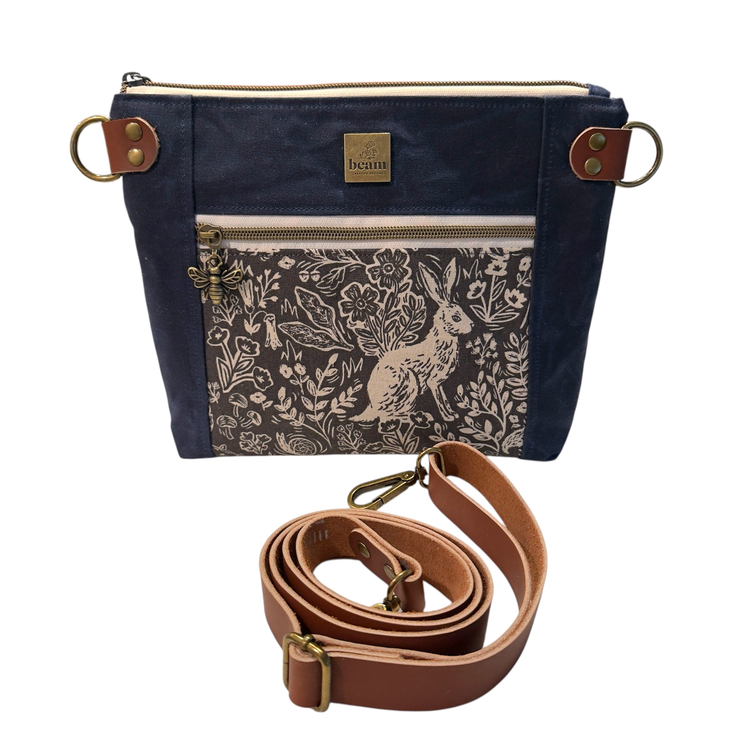バッグ Bohemians/GARDEN LINEN CA CROSS BAG Cambridge Crossbody Bag - Rabbit in the Garden – Beam Creative Designs