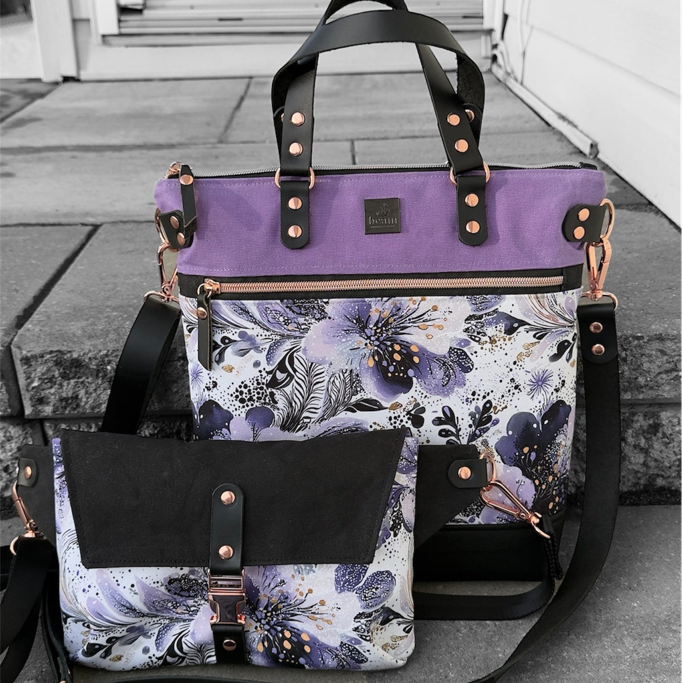 Haralson Crossbody Bag - Purple Floral