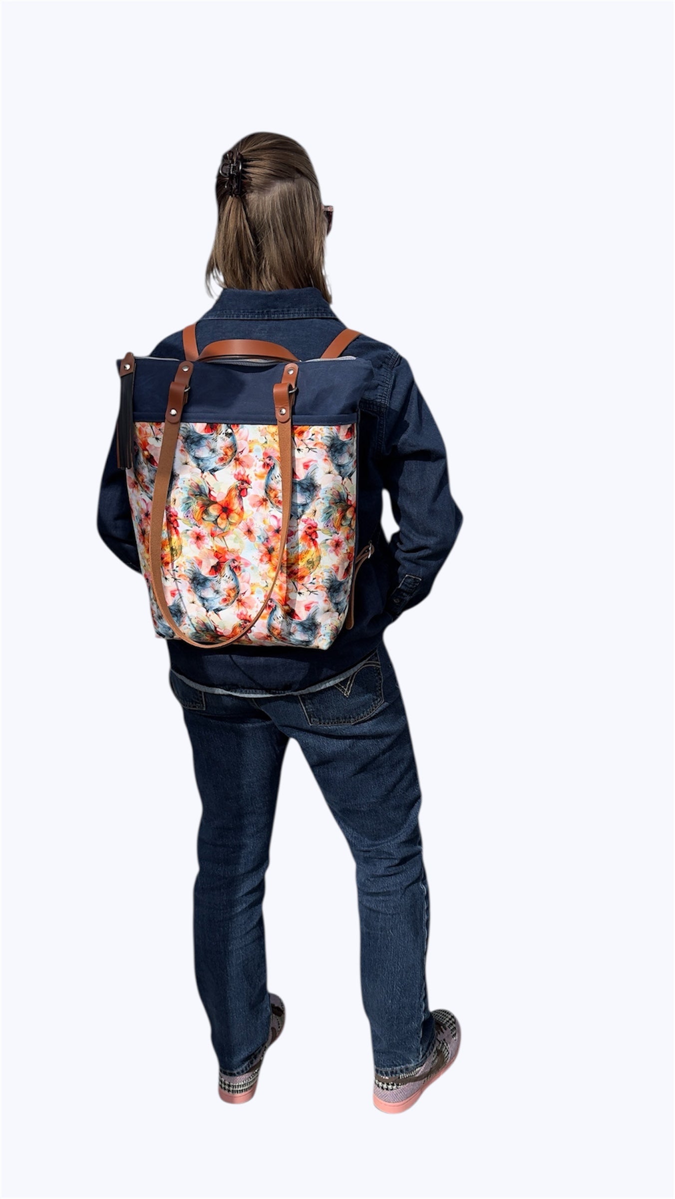Vibrant Rooster Convertible Tote/Backpack