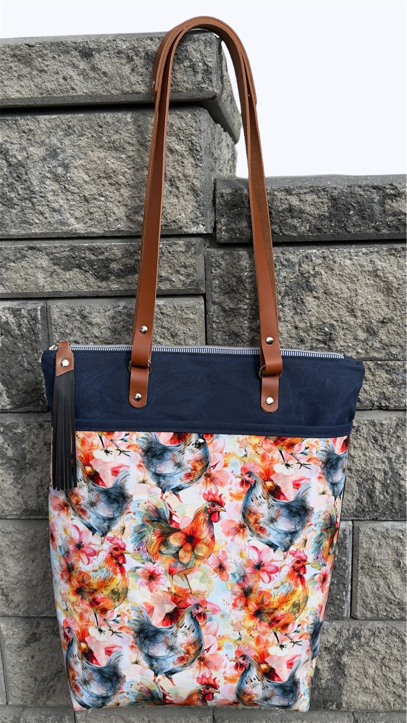 Vibrant Rooster Convertible Tote/Backpack