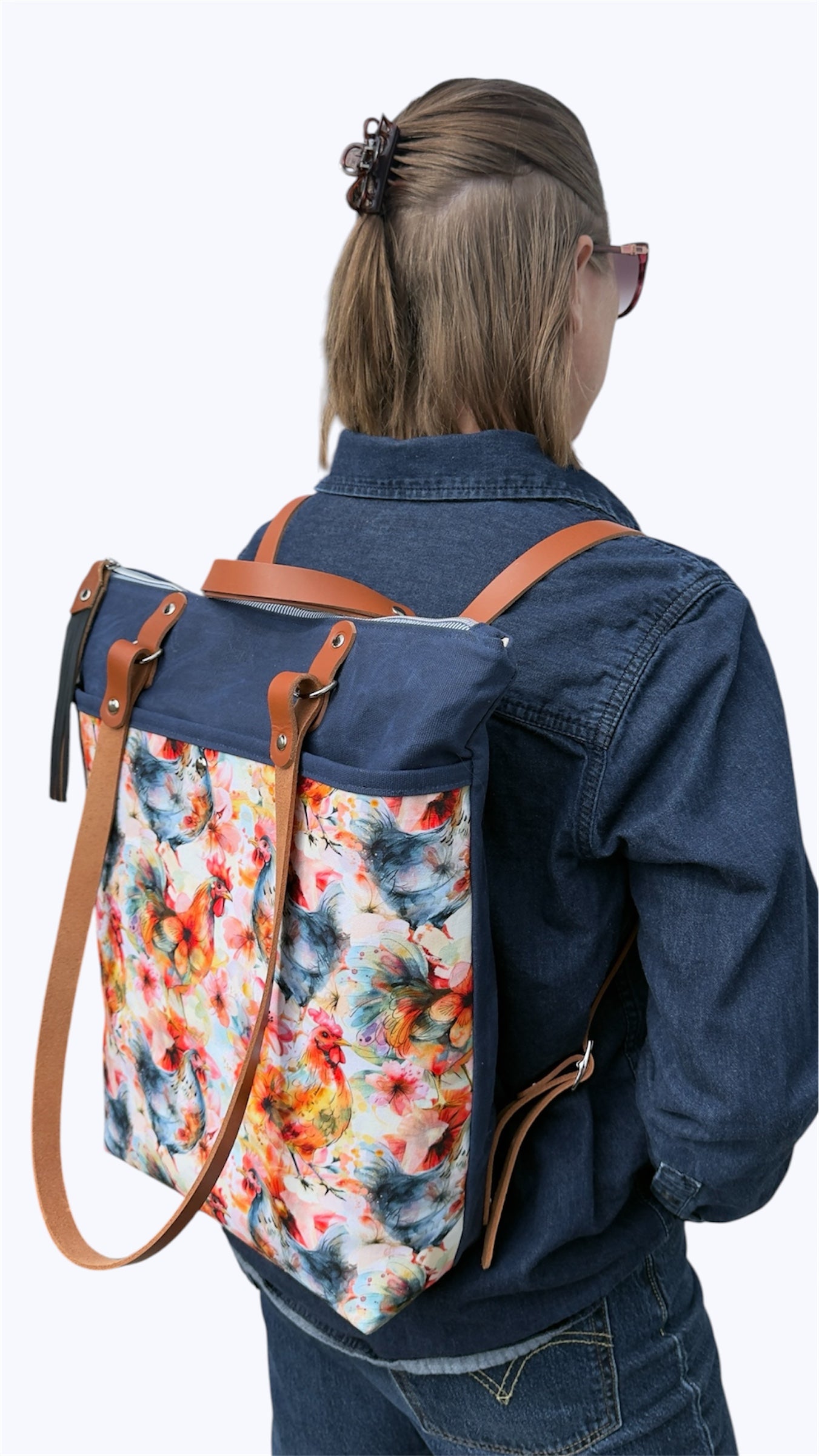 Vibrant Rooster Convertible Tote/Backpack