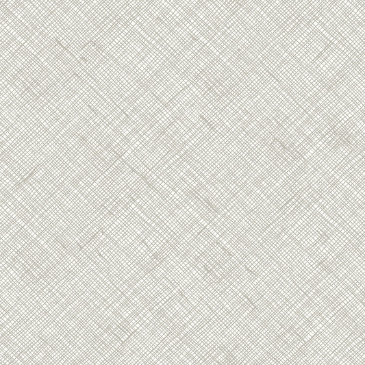Memento Canvas - Crosshatch Lines in Cotton