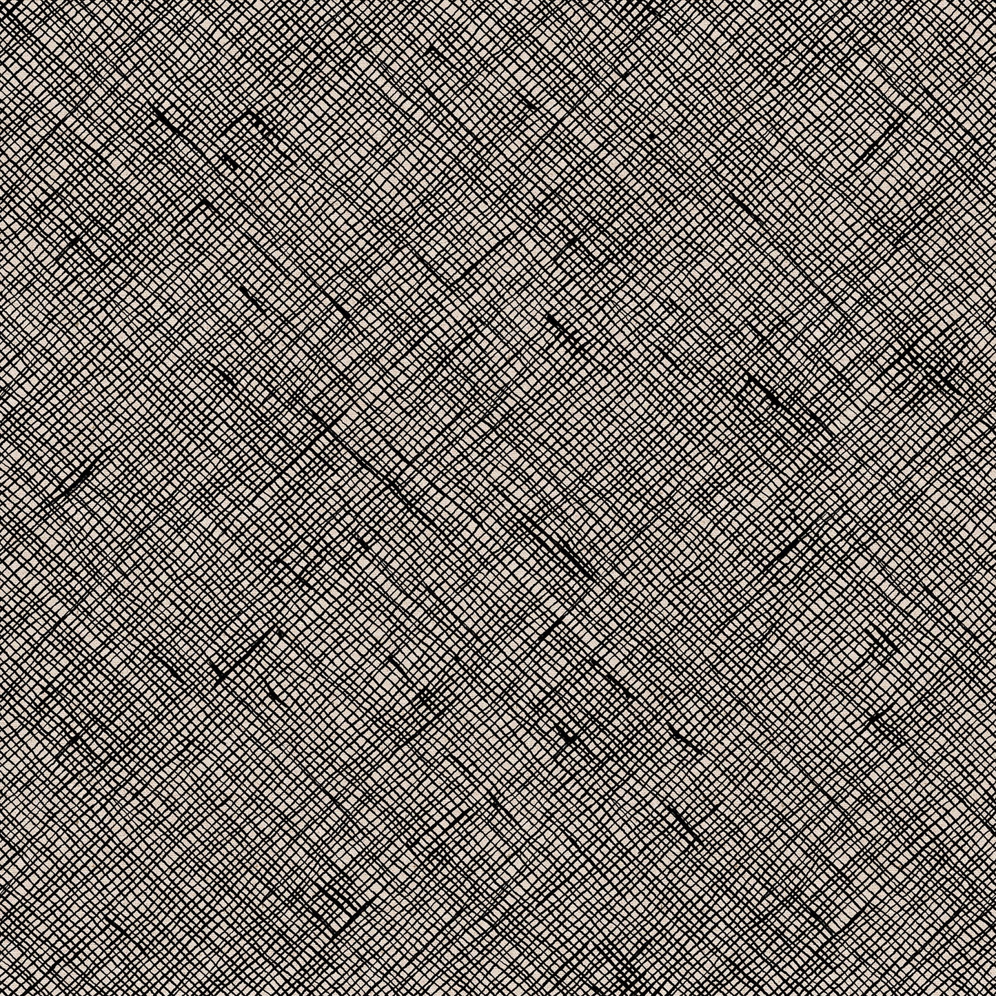 Memento Canvas - Crosshatch Lines in Black